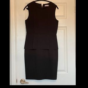Calvin Klein black peplum dress
